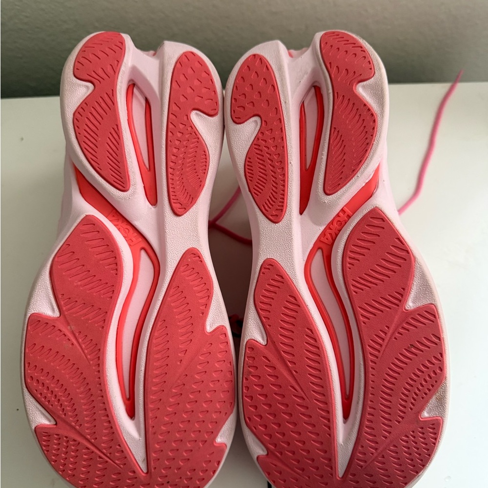Hoka One One ELEVON X Pink and White Women's Sneakers - Picture 5 of 7